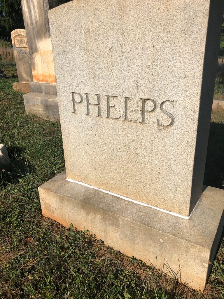 Ella Docia Phelps Headstone Front